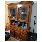 Oak china closet no contents 49" wide, 76-1/2"