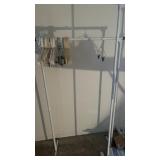 White Clothes Rack w Hangers