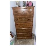 Matching Wood Chest of 5 Drawers and Nightstand