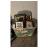 Tote of Pictures and Bounty Paper Towels