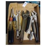 Tray lot of tools Craftsman, Crescent etc
