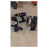 Ryobi cordless drill, radio, circular aw no