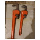 Pair of Great Neck pipe wrenches, 14 and 18"