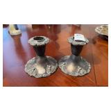 Vintage Ornate Godinger Silver Plate Candlestick