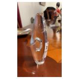 Vintage Timo Sarpaneva Signed Orchid Glass Vase