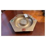 Vintage Brass Military Pin Ashtray