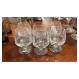 6 Villeroy & Boch Arabelle Cognac Swivel Crystal