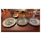 Pewter Candle Holder, Ashtray and Decorative