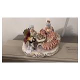 Dresden Lace figures figurines chess players man