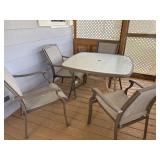 Five piece outdoor patio set