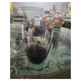 Glass vase nice 7.5in. Tall