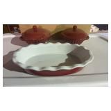 Dark Red Ceramic Casserole dishes