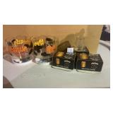 3 Jim Beam Shot Glasses & 2 Kahlua Glasses
