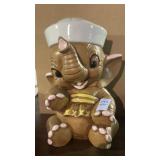 VTG Elephant Cookie Jar 13 ï¿½ h