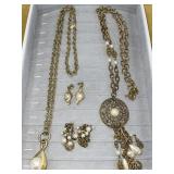 Costume jewelry- necklaces & earrings- * one set