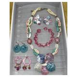 Costume jewelry - necklace, bracelet & earrings