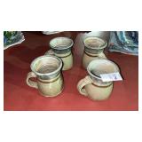 4 Stoneware Mugs