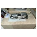 Pewter Car Model 1933 V-16 Cadillac Town Car