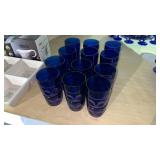 Blue Glass Drinking Glass Set