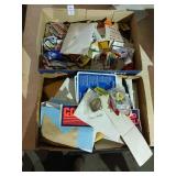 Lot of mining advertising memorabilia, stickers