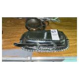 Stainless Butter Tray and Flatware