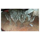 Etched Wine Glass Set 11pc