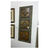 Wall Plaque with Copper and Green Color Finish