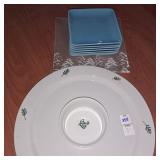 Dansk Olive Branch 13" round chip and dip serving