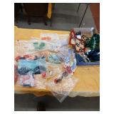 Tray lot of misc doll clothes