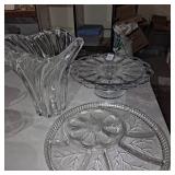 Vintage Indiana Glass Pebble Leaf Deviled Egg