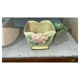 McCoy Rose Vase and Leaf Handle Dish