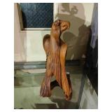Wooden eagle sculpture