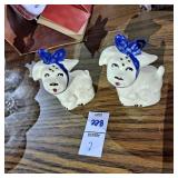 Vntage Shawnee Pottery "Mugsy" dog salt and