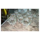 Etched Drinking Glass and Pitcher Set, 13pc