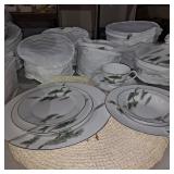 Noritake "Bonsai" pattern dinnerware. Service of