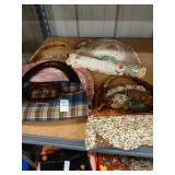 Lot of bags with plastic carry handles