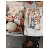 Vintage needlework, and handmade doll angel lot