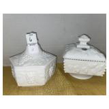 Westmoreland milk glass covered candy dish -