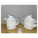 Vintage Westmoreland white milk glass covered