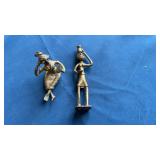 Vtg brass or bronze Dhokra art figurines,