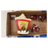 Vintage Christmas Candle and Ornaments