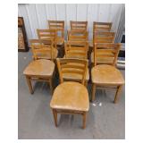 Lot of 10 padded chairs