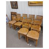 Lot of 10 padded chairs