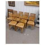 Lot of 10 padded chairs