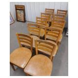 Lot of 10 padded chairs