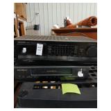 Kenwood stereo and Quesar vhs player lot