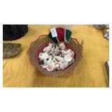 Bowl of Seashells and Glass Vase