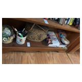 Shelf Lot of Books, Decor and More