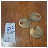 Vintage blank mine tags