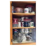 Assortment of Mugs, Drinking Glasses, and